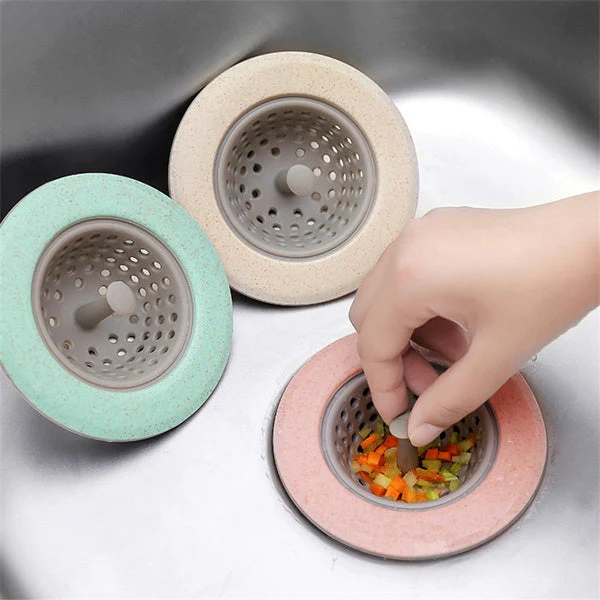 Silicon Sink Strainer Kitchen Drain Basin Basket Sink Drainer (Pack of 2 Pcs.)