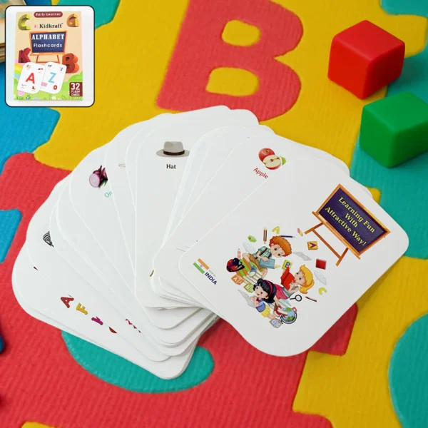 Kids Early Learner 32-Piece Alphabet Flash Cards Set