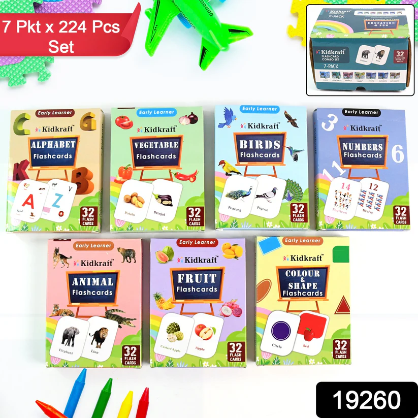 7-in-1 Kidkraft Early Learner Flashcard Combo Set ( 224 PC CARD) - Image 5