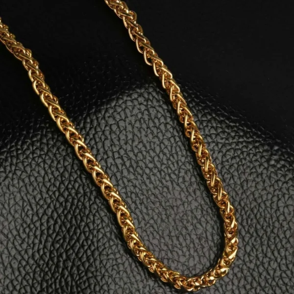 Gold Plated Rope Chain For Men and Women (Thick)